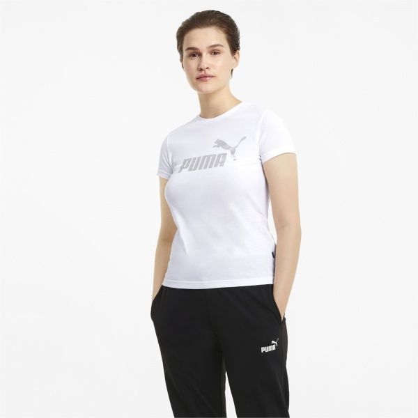Футболка Puma ESS+ Metallic Logo Tee 58689002 XL білий