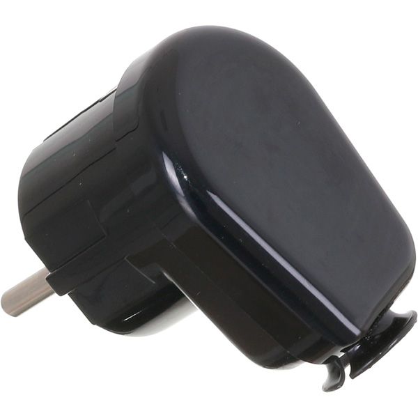 Электровилка угловая E.NEXT Uni-Schuko WT-16U 250В 16А пластик черный