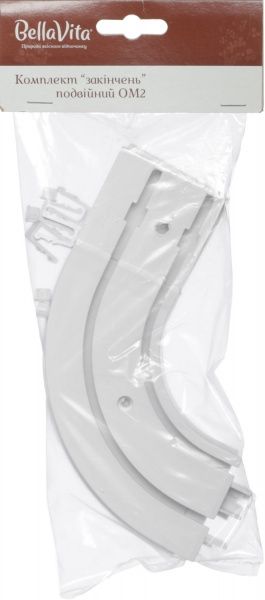 Кутове закінчення Bella Vita ОМ2 2 шт. зовнішній подвійний набірний білий 