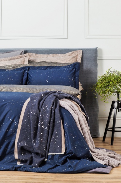 Комплект постільної білизни Cosmos Dark 2.0 синій Decoflux 