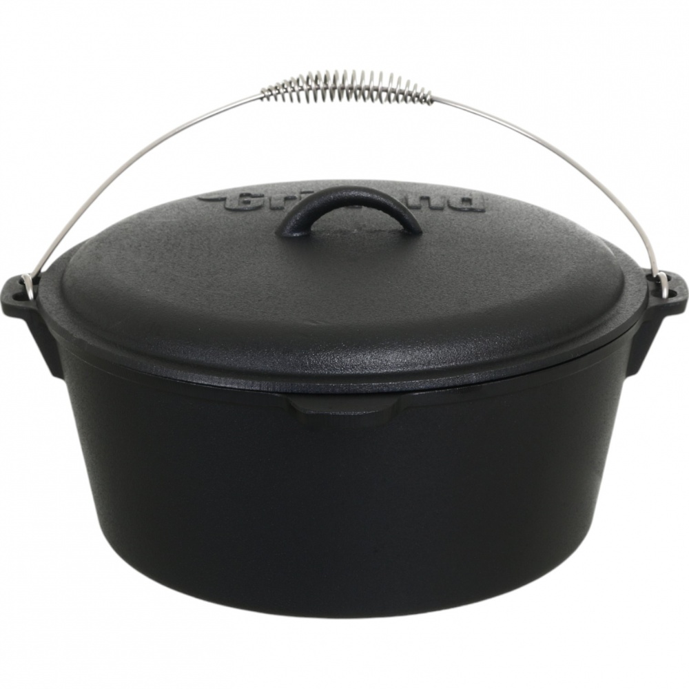 Казан Grilland ø315 мм 135 мм 8 л чугунный туристический с крышкой UHR111705