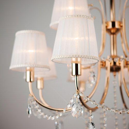 Люстра підвісна Strotskis Emiliana 12x40 Вт E14 білий/золото 10087/12 