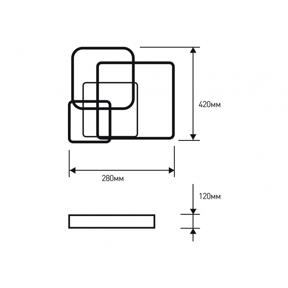 Люстра потолочная Eurolamp 65 Вт LED-модуль белый LED-LS-65-M20(white)