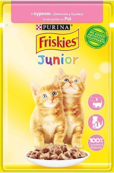 Корм Friskies Junior с куркой в подливе 85 г