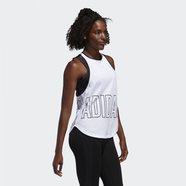 Майка Adidas ALPHA TNK GFX W FM5109 M білий
