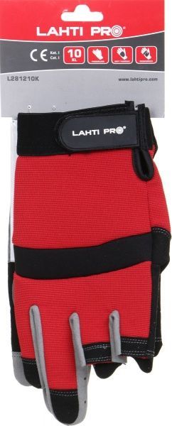 Перчатки Lahti Pro защитные без 3 пальцев с покрытием микрофибра XL (10) L