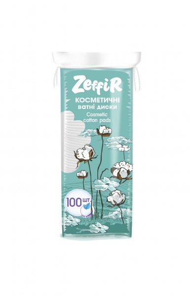 Ватные диски ZEFFIR 100 шт. (мягкая)