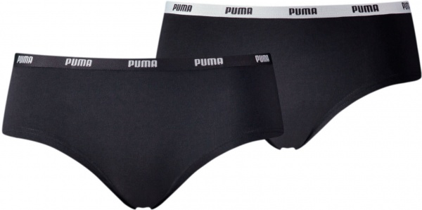 Труси Puma PUMA WOMEN HIPSTER 2P PACK BLACK 90785203 S чорний