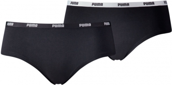 Трусы Puma PUMA WOMEN HIPSTER 2P PACK BLACK 90785203 S черный