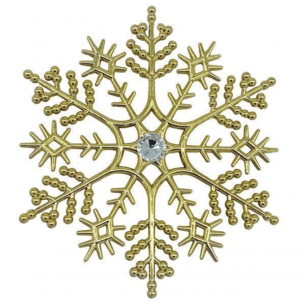 Подвеска MISLT Снежинка Классика с камешком CNG000-1а 5 см