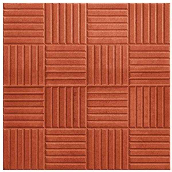 Плитка тротуарна Паркет 300x300x30 мм червона