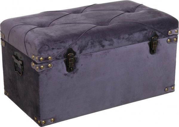 Скриня-пуф Art&Crafts Велюр 64х35х33 см темно-сірий 