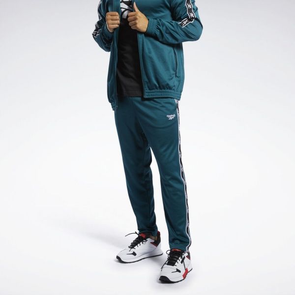 Брюки Reebok CL VECTOR TAPE TRAC DEETEA FN2959 р. L зеленый