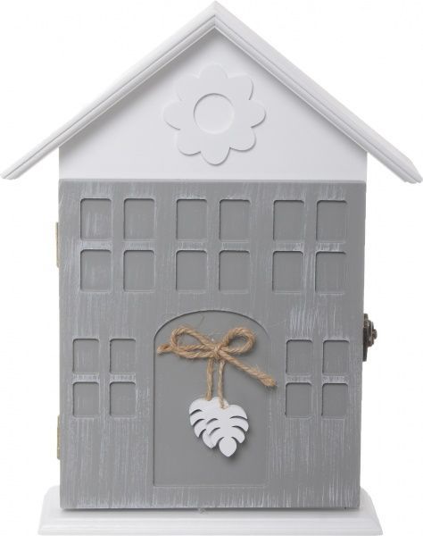 Ключниця на 6 гачків під дерево сіра