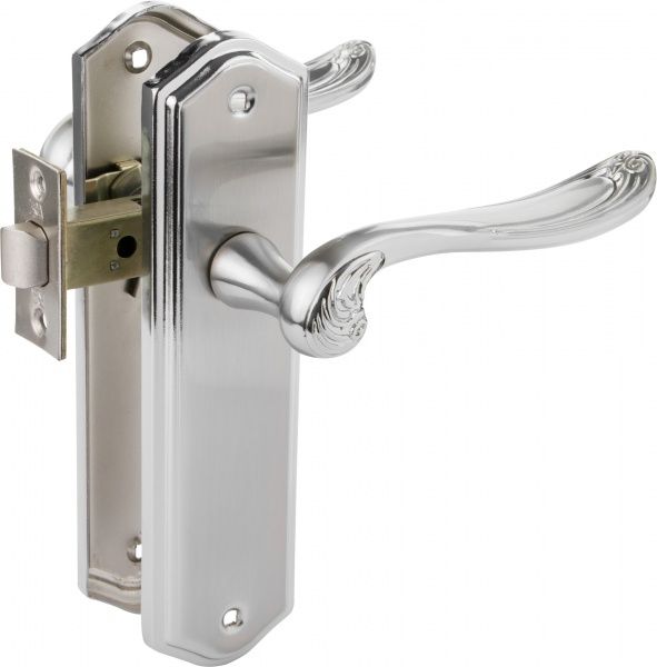 Защелка врезная с ручками  RDA Monza хром/