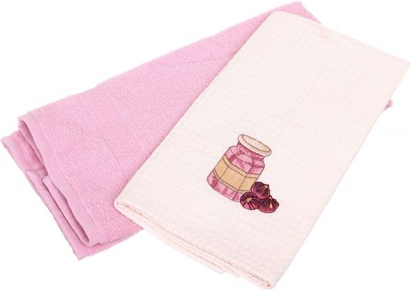 Набір рушників банка з джемом 45x60 см Homeline рожевий 