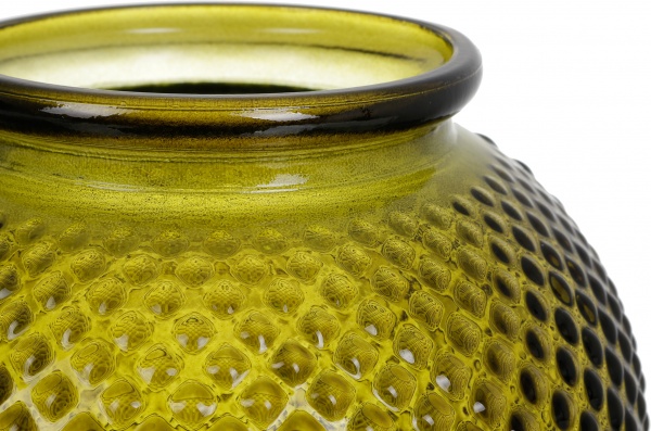 Ваза стеклянная San Miguel DIAMANTE 24 см хаки 