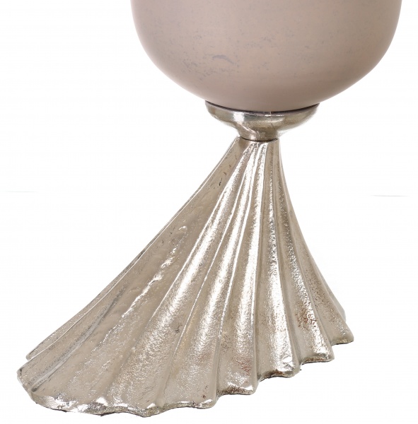 Ваза PANACHE Casted Origami 52 см серо-коричневый/никель 