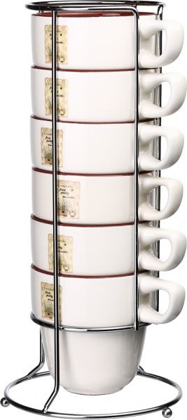 Набір чашок HD0015 Flowerpot 400 мл 6 шт. Bella Vita