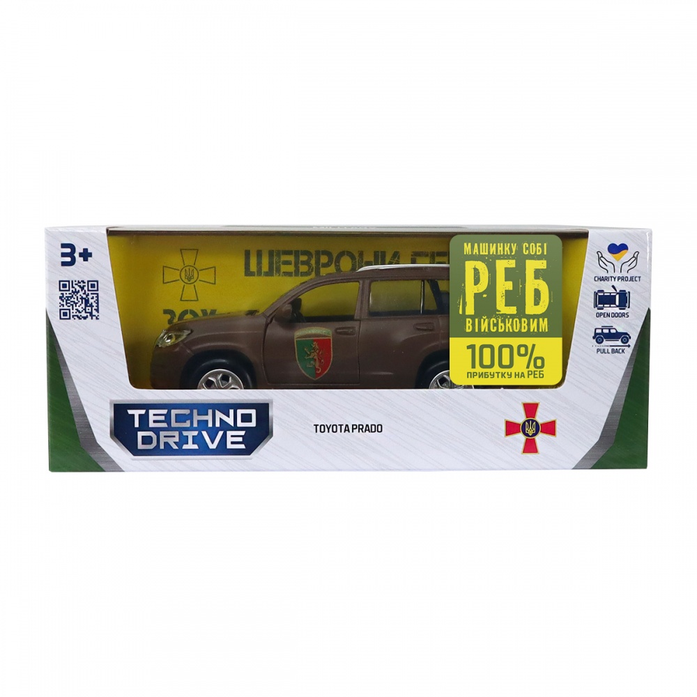 Автомодель TechnoDrive 1:32 серии Шевроны Героев Toyota Prado 24 ОМБр KM618824
