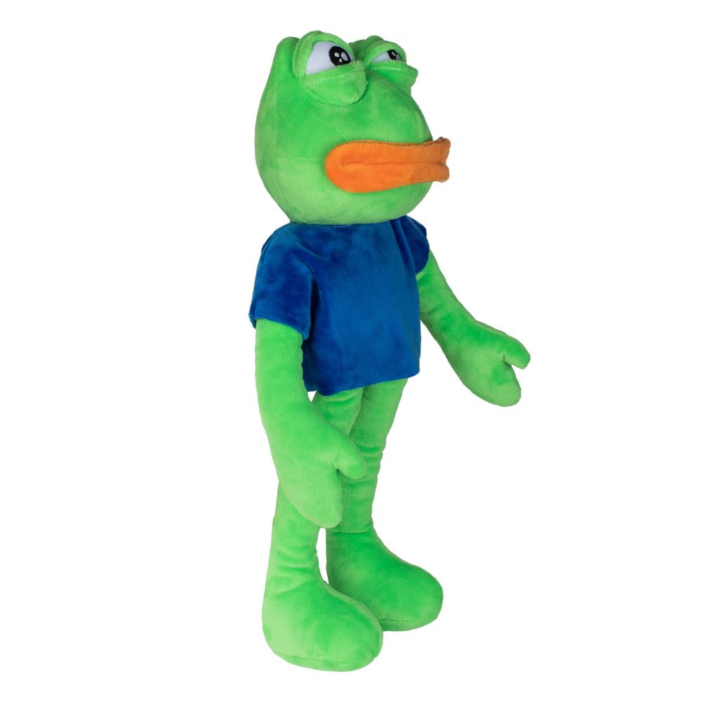 М'яка іграшка подарункова INKATOYS Жабеня Пепе 45 см зелений із синім LPEP1_SU