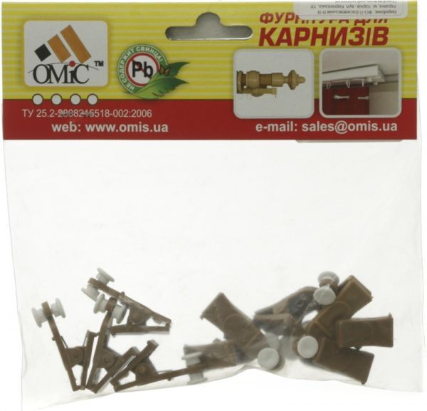 Прищіпка ОМіС с роликом 10 шт. набірний дуб золотий 