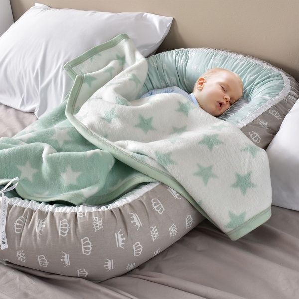 Подушка IDEIA Кокон для младенца + ортопедическая подушка 25х21 см мятно-бежевый 8000031558 