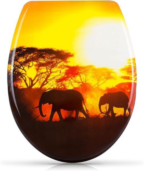 Сидіння для унітаза Rapal Elephant Soft Close 138S 3D-дизайн дюропласт