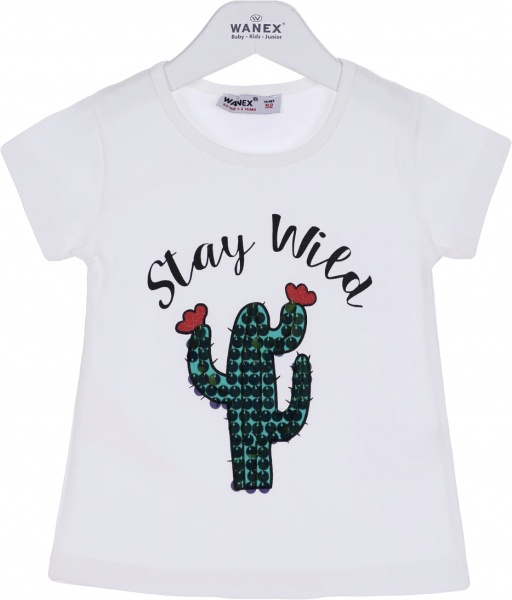 Футболка для девочек Wanex Футболки д/д ТМ Wanex 92 р. 95% бав., 5% ел.31122 р.92 белый 