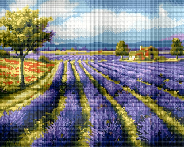 Алмазна мозаїка Лавандові поля 40x50 см DBS8998 Brushme 