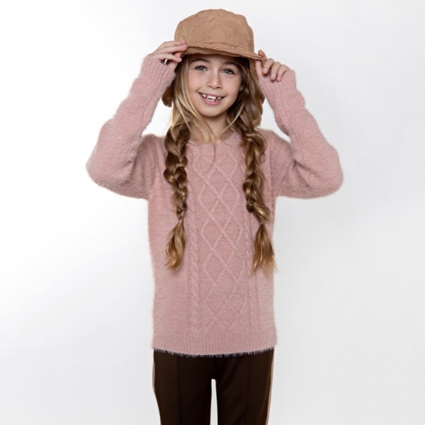 Свитер для девочки NWM вязаный р.158 светло-лиловый U44032-1 