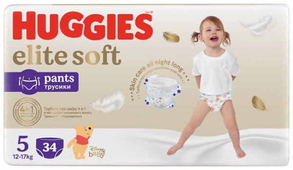 Подгузники-трусики Huggies ES Pant (5) Mega 12-17 кг 34 шт.