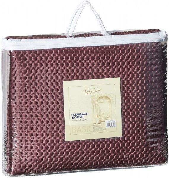 Покрывало Basic 3D Velvet 160x220 см La Nuit бордовый 