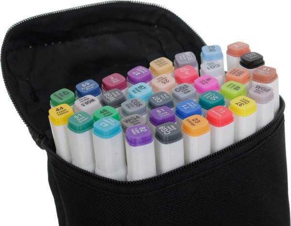 Набір двосторонніх скетч маркерів Touch Sketch Marker 36 кольорів в сумочці 