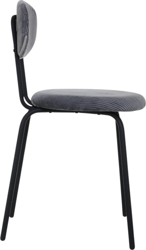 Стул Smile velvet серый / черный