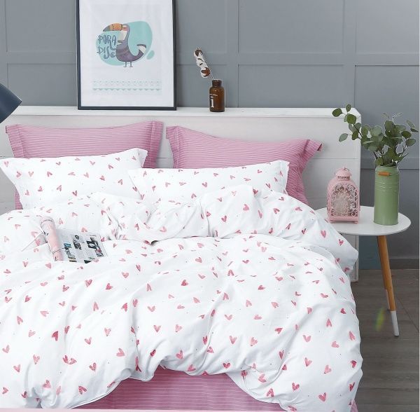 Комплект постільної білизни White hearts білий Design_AQGS