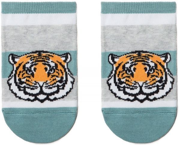 Носки детские Conte-Kids Active (ультракороткие) 17С-87СП 332 р.22 серо-бирюзовый 