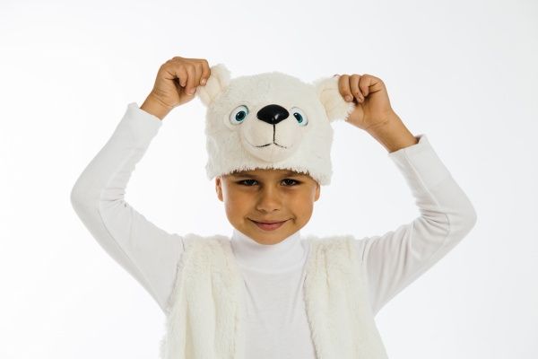 Костюм карнавальний КАРНАВАЛІЯ Ведмедик білий 4-7 років р.116-122 білий