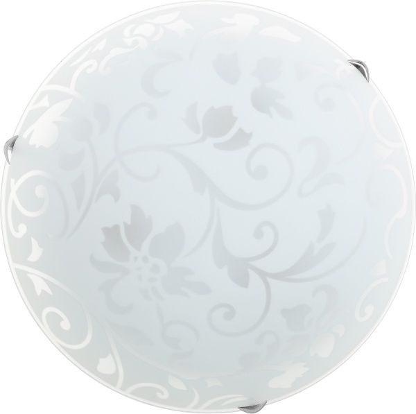 Світильник настінно-стельовий УТ Сяйво НПБ Весна 3x60 Вт E27 білий 4019 