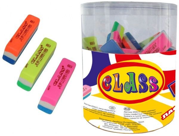 Ластик для карандашей 4977 техцветная CLASS