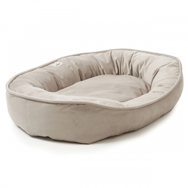 Лежак PETBED Velor Пончик XL 115x80x20 см серый