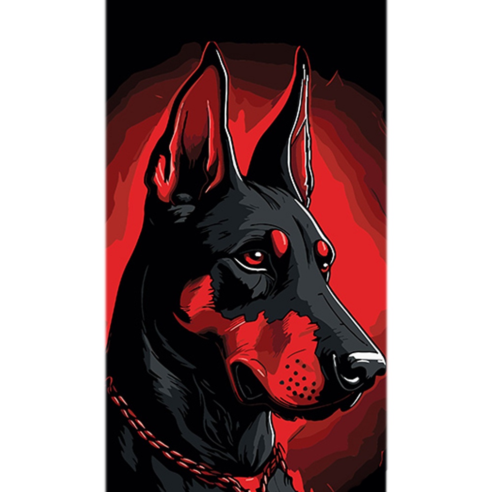 Набір для розпису за номерами Strateg на чорному фоні в асортименті 50х25 см