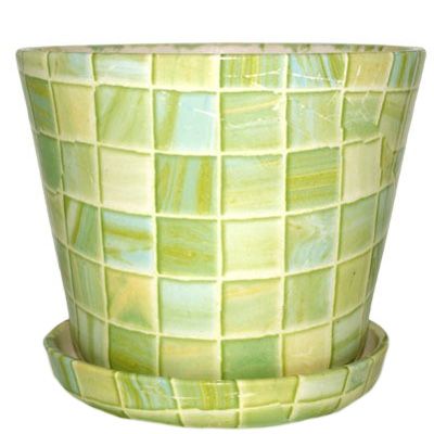 Горшок керамический Керамол Евро 4 (Танго) круглый 2,5 л зеленый 