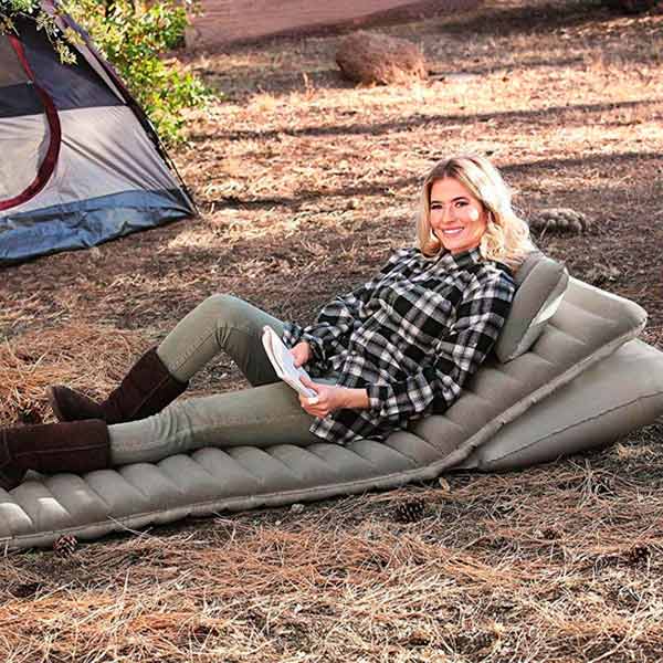 Матрас надувной Bestway 67617 191х70 см кресло-шезлонг бежево-серый