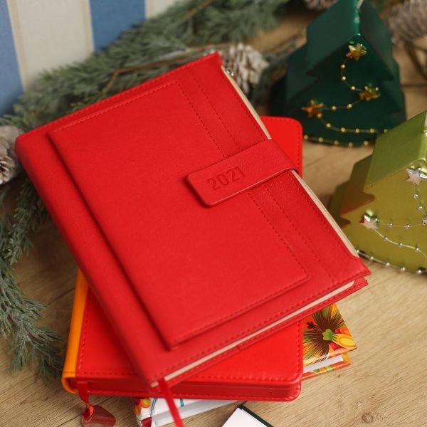 Щоденник датований 2021 ENIGMA, A5, червоний Buromax BM.2113-05