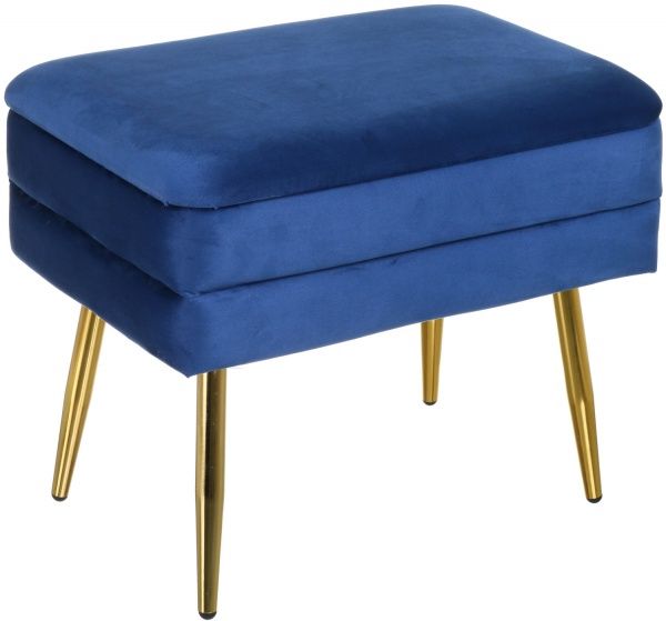 Сундук-пуф Yves 50х34,5х42см синий 