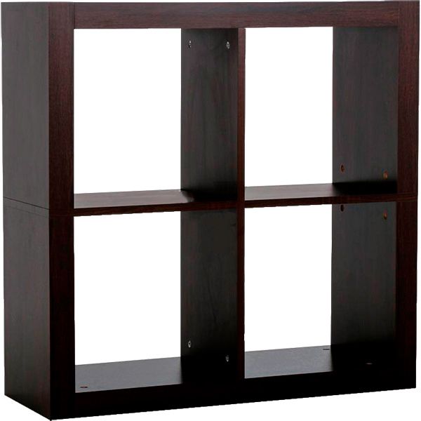 Стеллаж двухсторонний Inteo Кубус МИКС 2x2 792x792x290 мм венге 