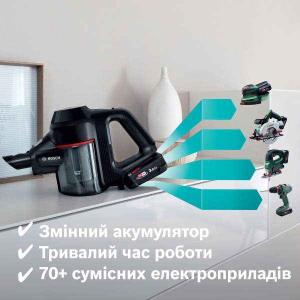 Пилосос акумуляторний Bosch Unlimited 7 BCS712XXL black 