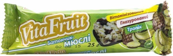 Батончик Vita Fruit Мюсли Тропик 25 г 