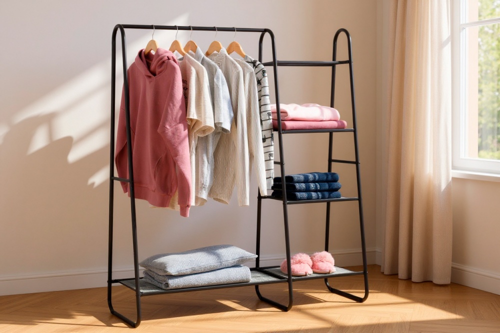 Вешалка для одежды Sensio 1000x1500x400 мм BLACK RACK черный